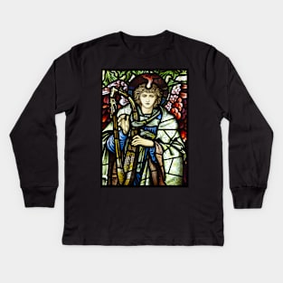 stained glass in William Morris gallery Kids Long Sleeve T-Shirt